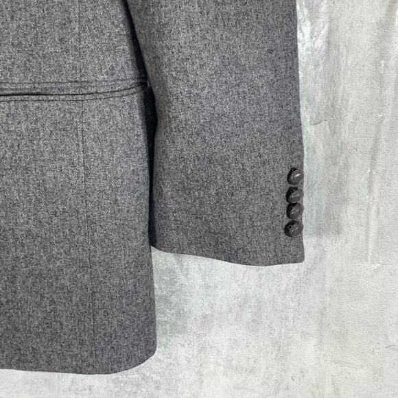 IMPERIAL BY HAGGAR Men's Heathered Gray One-Button Wool Sport Coat SZ 42L - Picture 9 of 13